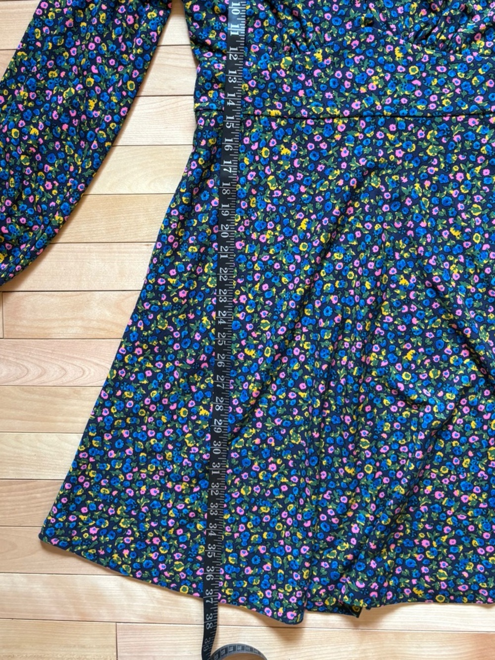 Boden Floral V-Neck Long Sleeve Dress With Pockets Size 8L - Picture 6 of 7
